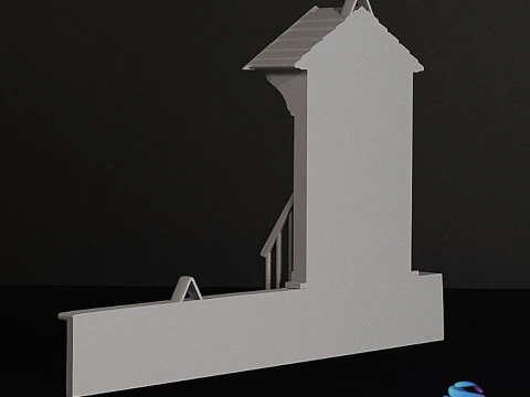 목조 주택 출입구 벽 키 홀더 3D 프린트 모델