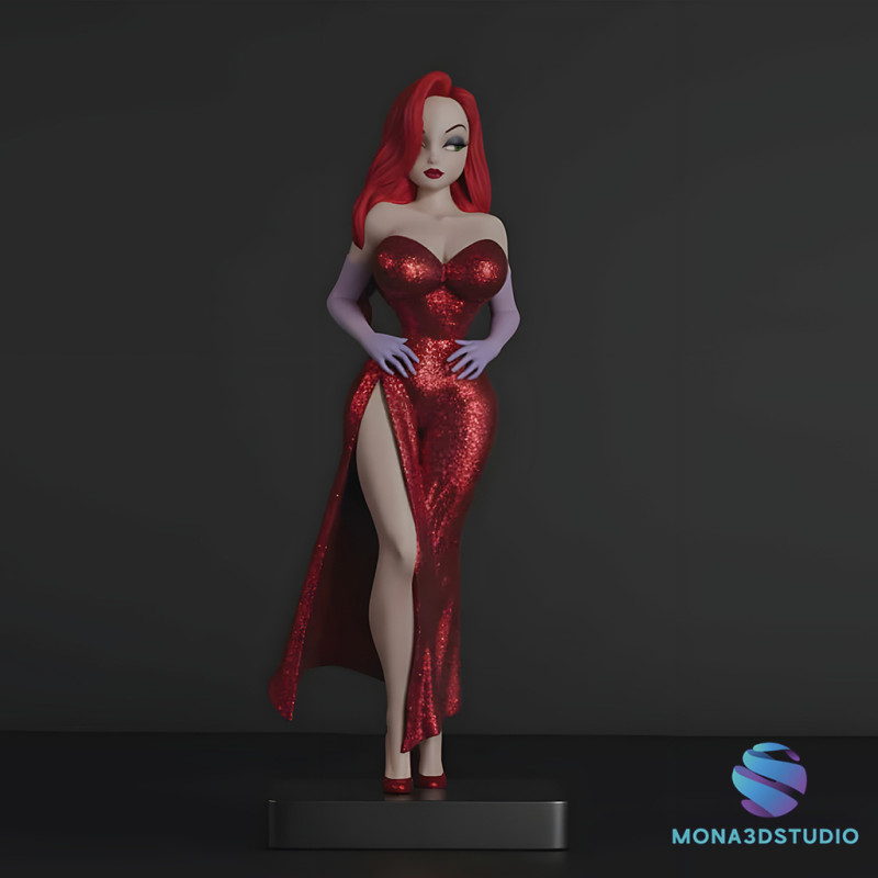 Patung Cetak 3D Jessica Kelinci Model Cetak 3D .c4d .max .obj .3ds .fbx .stl .blend
