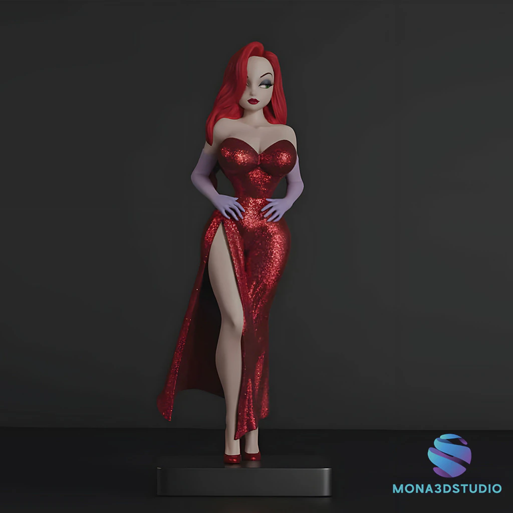Jessica Rabbit 3D Print Statue 3D Print Model .c4d .max .obj .3ds .fbx .stl .blend 