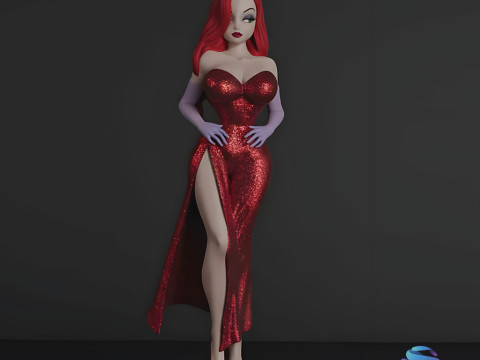 Patung Cetak 3D Jessica Kelinci Model Cetak 3D