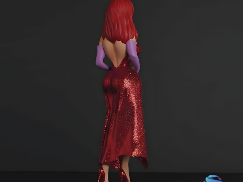 Patung Cetak 3D Jessica Kelinci Model Cetak 3D