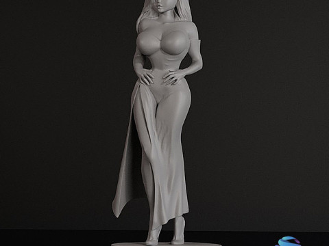 Patung Cetak 3D Jessica Kelinci Model Cetak 3D