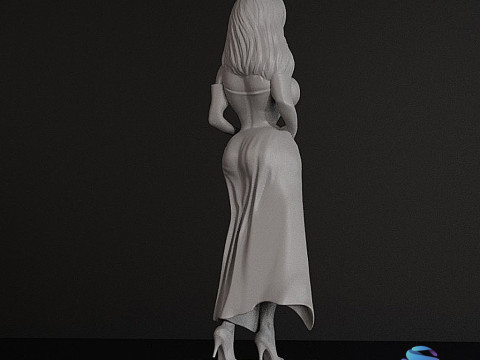 Patung Cetak 3D Jessica Kelinci Model Cetak 3D