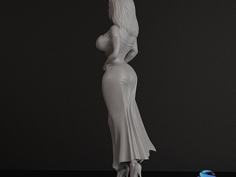 Patung Cetak 3D Jessica Kelinci Model Cetak 3D