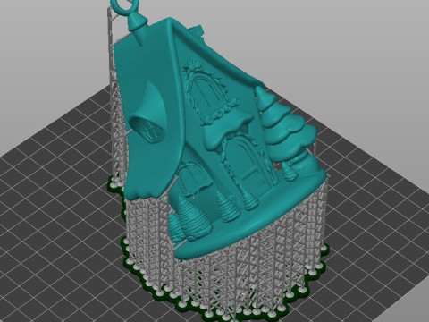 魔法圣诞小屋 3D 可打印装饰品 - 12 厘米 3D 打印模型