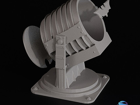 Bat-Signal プロジェクター 3 パーツ事前サポート 3Dプリントモデル