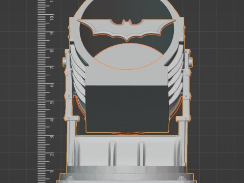 Bat-Signal プロジェクター 3 パーツ事前サポート 3Dプリントモデル