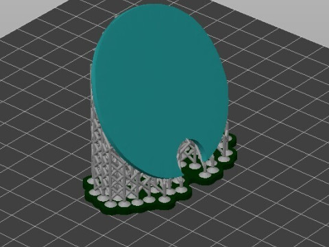 Bat-Signal プロジェクター 3 パーツ事前サポート 3Dプリントモデル