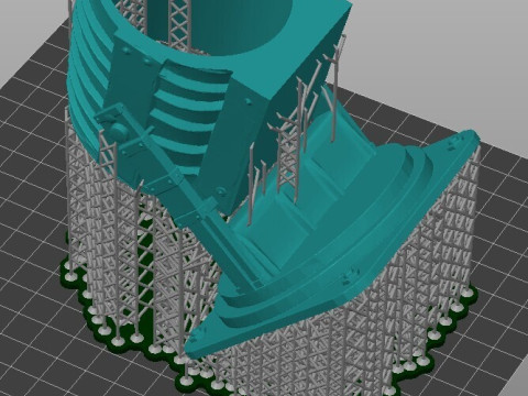 Bat-Signal プロジェクター 3 パーツ事前サポート 3Dプリントモデル