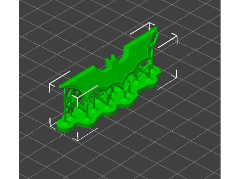 Bat-Signal プロジェクター 3 パーツ事前サポート 3Dプリントモデル