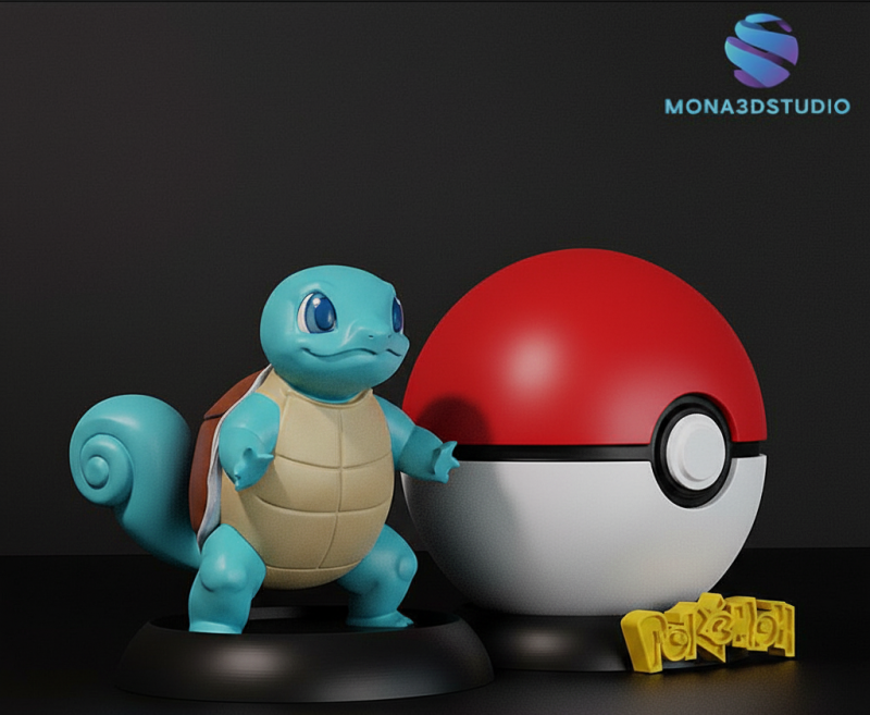 Stand Layar Pokeball Tupai Model Cetak 3D STL Model Cetak 3D .c4d .max .obj .3ds .fbx .stl .blend 