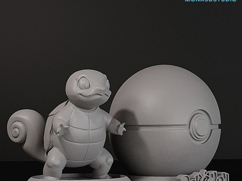 Stand Layar Pokeball Tupai Model Cetak 3D STL Model Cetak 3D