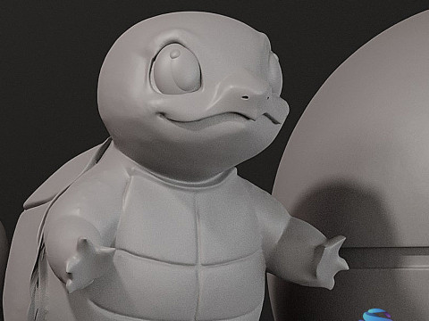 Stand Layar Pokeball Tupai Model Cetak 3D STL Model Cetak 3D