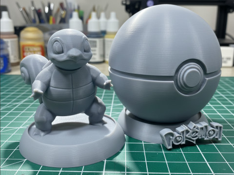 Stand Layar Pokeball Tupai Model Cetak 3D STL Model Cetak 3D