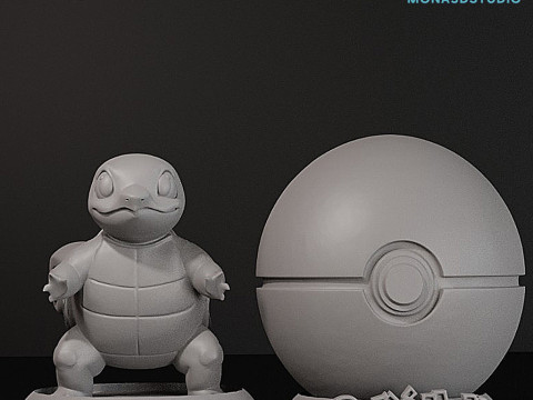 Stand Layar Pokeball Tupai Model Cetak 3D STL Model Cetak 3D