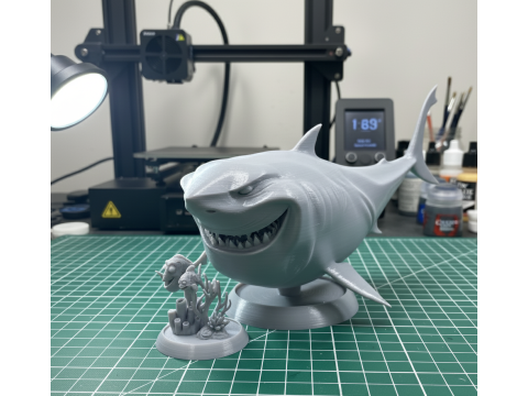 Ikan adalah Teman Bukan Makanan - Pra-Dukungan Bruce Marlin dan Dory Diorama STL Model Cetak 3D