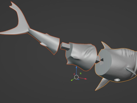 Ikan adalah Teman Bukan Makanan - Pra-Dukungan Bruce Marlin dan Dory Diorama STL Model Cetak 3D