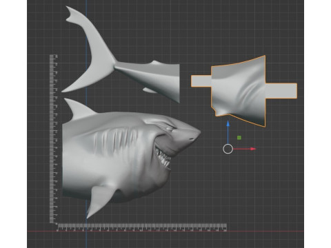 Ikan adalah Teman Bukan Makanan - Pra-Dukungan Bruce Marlin dan Dory Diorama STL Model Cetak 3D