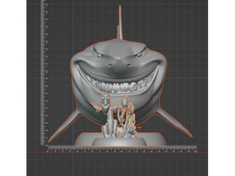 Ikan adalah Teman Bukan Makanan - Pra-Dukungan Bruce Marlin dan Dory Diorama STL Model Cetak 3D