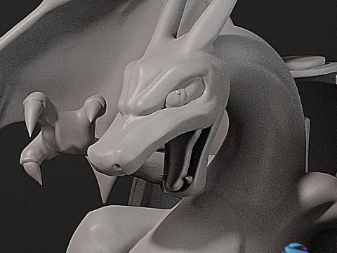 पोक बॉल से चरज़ार्ड का फटना - पूर्व-समर्थित 3D प्रिंट मॉडल