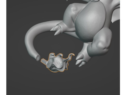 पोक बॉल से चरज़ार्ड का फटना - पूर्व-समर्थित 3D प्रिंट मॉडल