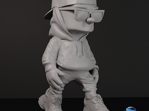 Streetwear Bart Simpson - Modelo de impresión 3D de resina pre-soportada Modelo de impresión 3D