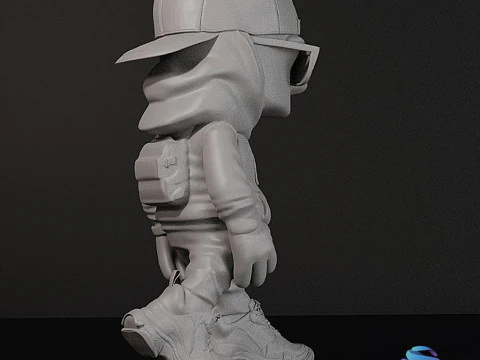 Streetwear Bart Simpson - 3D Print Model Pre-Supported Resin 3D Print Model