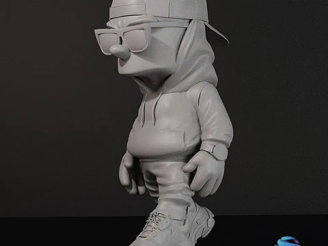Streetwear Bart Simpson - 3D Print Model Pre-Supported Resin 3D Print Model