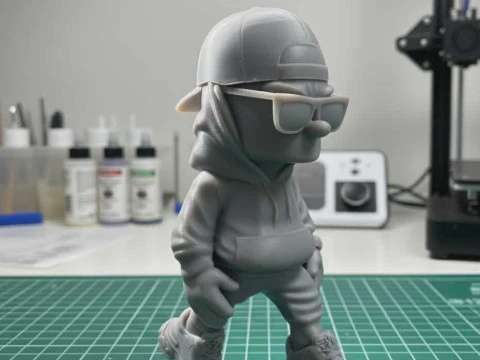 Streetwear Bart Simpson - 3D Print Model Pre-Supported Resin 3D Print Model