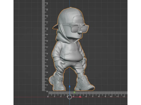 Streetwear Bart Simpson - 3D Print Model Pre-Supported Resin 3D Print Model