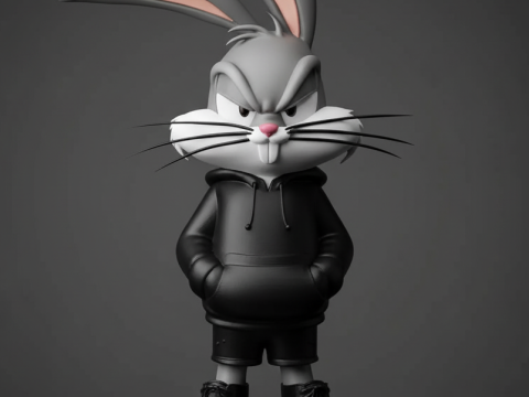 बग्स बनी स्ट्रीटवियर - 3डी प्रिंट करने योग्य एसटीएल मॉडल 3D प्रिंट मॉडल