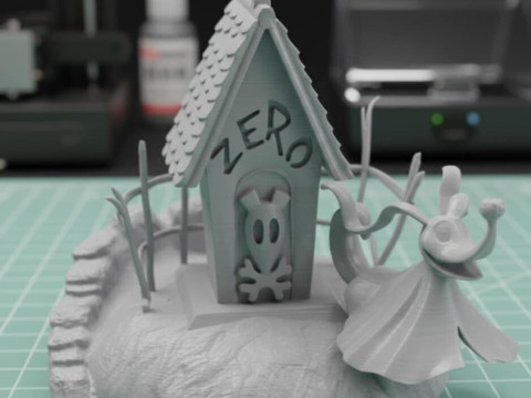 Собачья будка Zeros «Кошмар перед Рождеством» 3D-модель для печати, состоящая из 3 частей со вставкой в ​​основании 3D Принт Модель