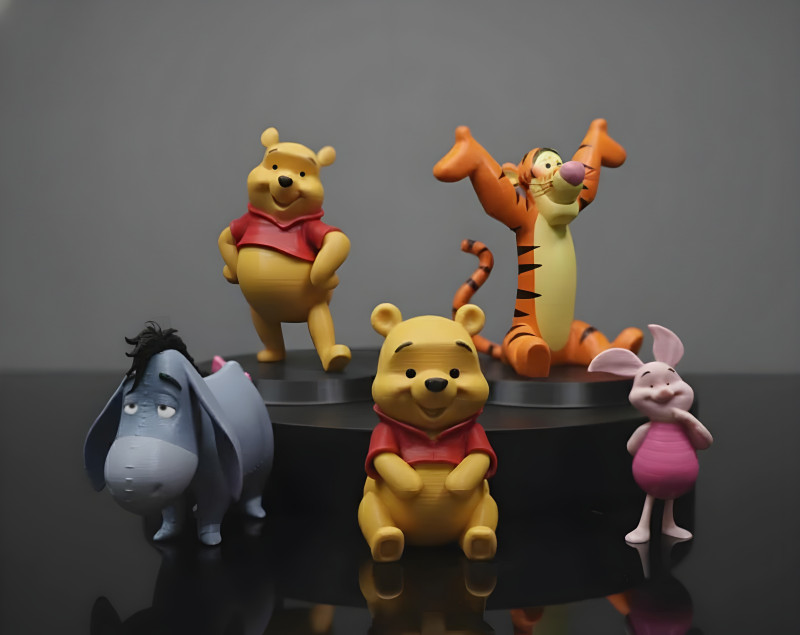 Winnie the Pooh and Friends Set Karakter STL 3D yang Dapat Dicetak Sudah Didukung Sebelumnya Model Cetak 3D .c4d .max .obj .3ds .fbx .stl .blend 