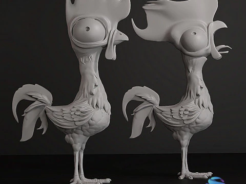 Hei Hei Chicken Two Versions Normal Singing Pre-Supported 3D Print Model