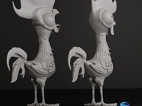 Hei Hei Chicken Two Versions Normal Singing Pre-Supported 3D Print Model