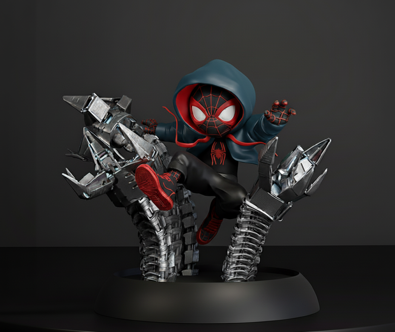 Chibi Spiderman - Miles Morales - Diorama STL Modelo de impresión 3D .c4d .max .obj .3ds .fbx .stl .blend 