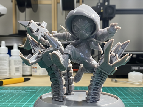 Chibi Spiderman - Miles Morales - Diorama STL Modelo de impresión 3D