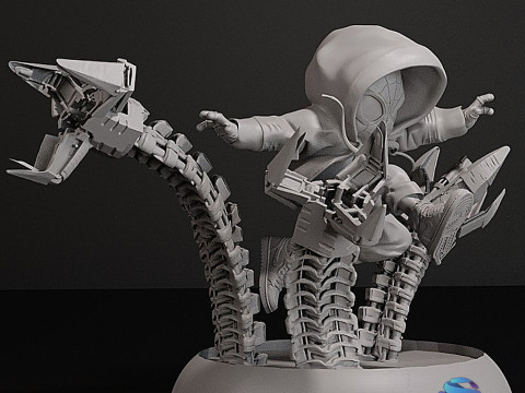 Chibi Spiderman - Miles Morales - Diorama STL Modelo de impresión 3D