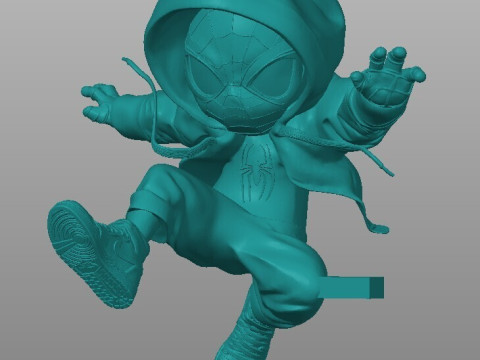 Chibi Spiderman - Miles Morales - Diorama STL Modelo de impresión 3D