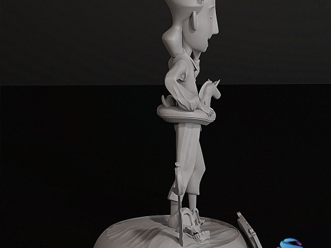 Guybrush Threepwood Monkey Island 3 Diorama STL Druk 3D Wstępnie obsługiwany Model do druku 3D