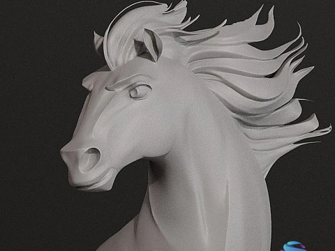 Spirit 3D Printable Horse Model with Rocky Base Full Multi-Part Versions Included 3D Print Model