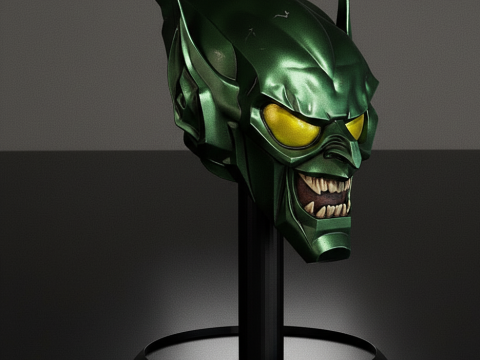 Yeşil Goblin Kaskı 3D Yazdırılabilir Model Ön Desteği 3D Baskı Modeli