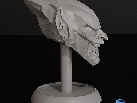 Pra-dukungan Model Cetak 3D Helm Green Goblin Model Cetak 3D