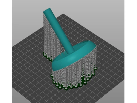 Pre-soporte del modelo imprimible en 3D del casco de duende verde Modelo de impresión 3D