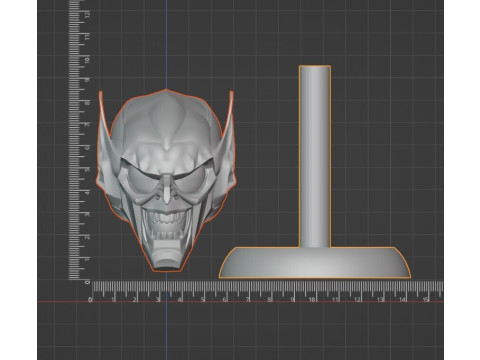 Pra-dukungan Model Cetak 3D Helm Green Goblin Model Cetak 3D