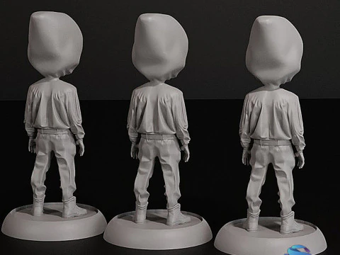 Squid Game Guard 3D STL Model Set with Base Circle Square Triangle 3D Print Model