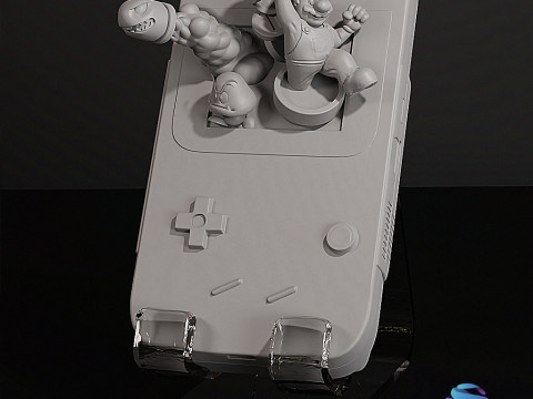 Настольная подставка Game Boy с персонажами Марио для печати 3D STL-модель 3D Принт Модель