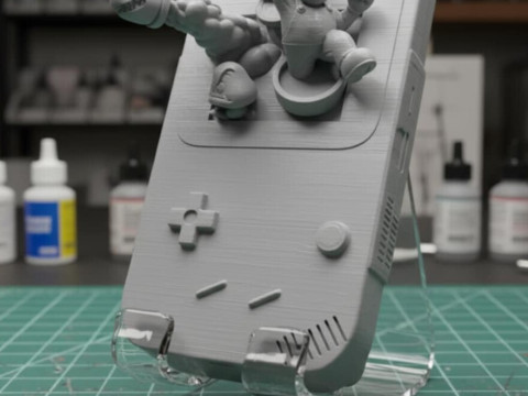 Stojak na biurko Game Boy z postaciami Mario do wydrukowania Model 3D STL Model do druku 3D