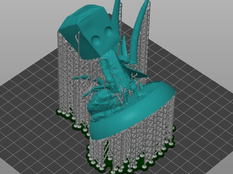 Monochromatyczny druk 3D STL – wstępnie obsługiwany pojedynczy element STL Model do druku 3D