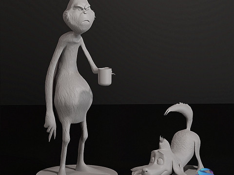 ग्रिंच मैक्स 3डी प्रिंट करने योग्य क्रिसमस सेट 2 एसटीएल फ़ाइलें 3D प्रिंट मॉडल